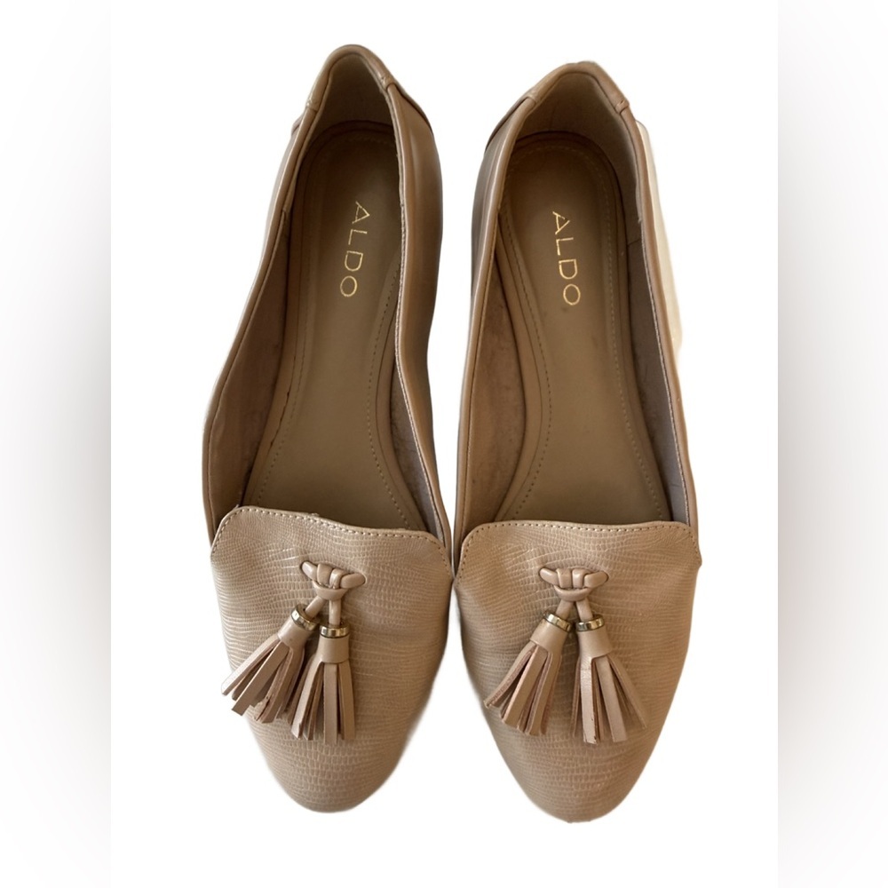 ALDO Afiedia Women's Tan Tassel Loafers. Size 7